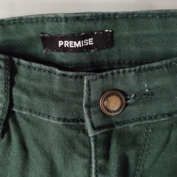 Premise Green Coloured Skinny Jeans - Picture 6 of 8